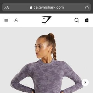 Gymshark camo crop top